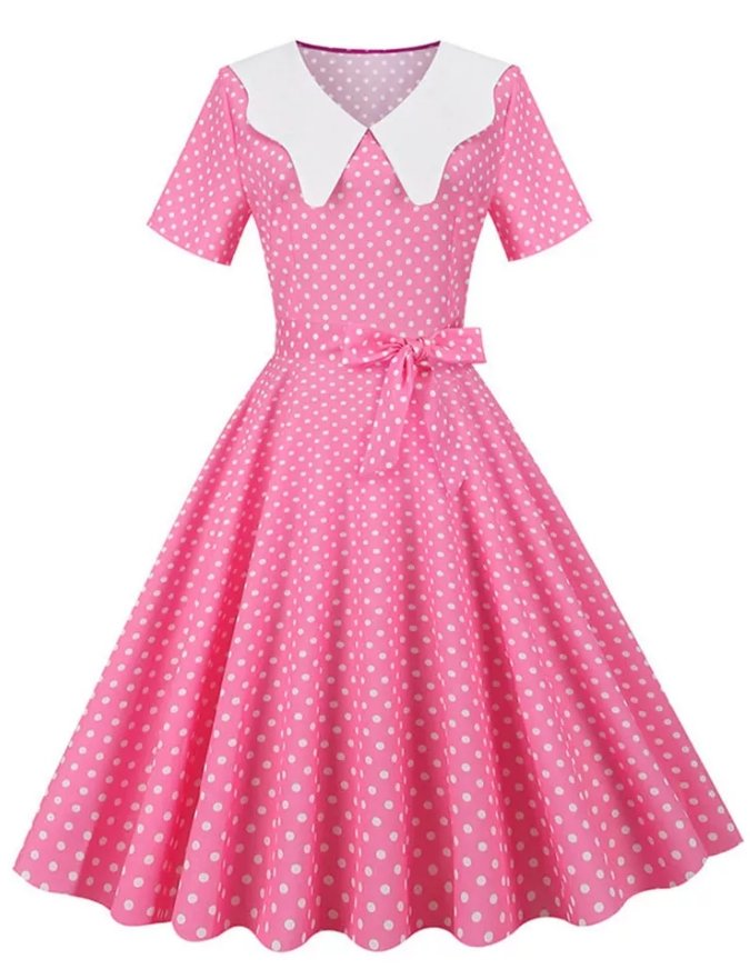 Vintage Vaaleanpunainen Häämekko