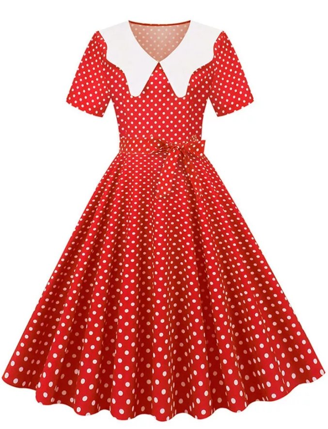 Vintage Punainen Häämekko