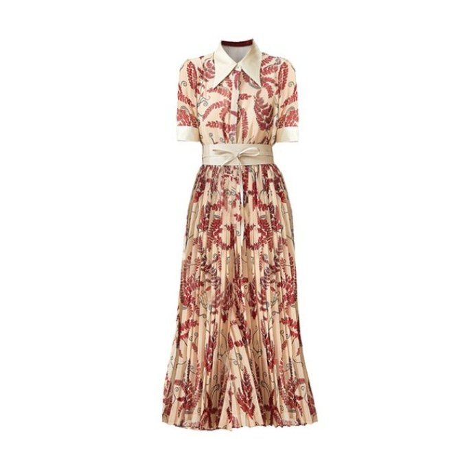Vaaleanpunainen Moderni Vintage Mekko