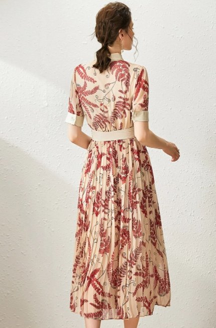 Vaaleanpunainen Moderni Vintage Mekko