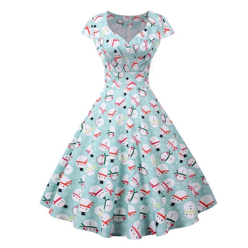 Vintage Joulumekko Plus Size Sky