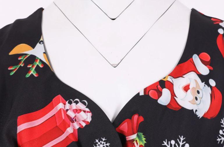 Plus-Koon Vintage-Joulumekko Musta