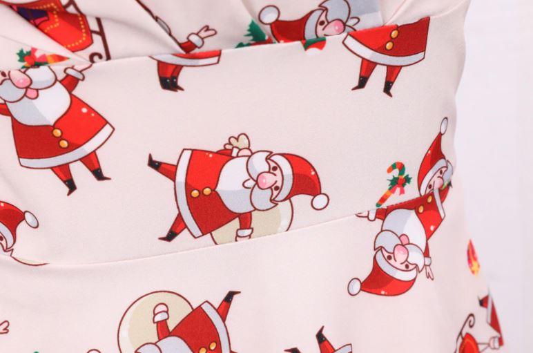 Plus-Koon Vintage-Joulumekko, Vaaleanpunainen