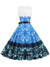 Vintage Sininen Mekko