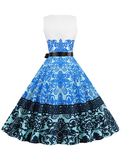 Vintage Sininen Mekko