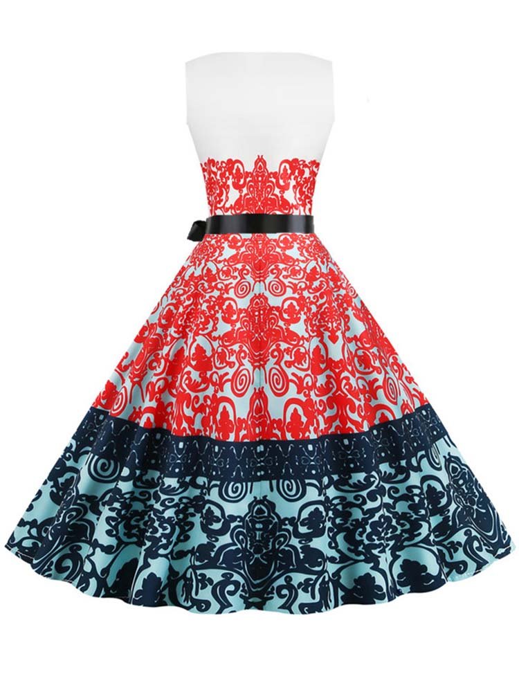 Vintage Punainen Mekko