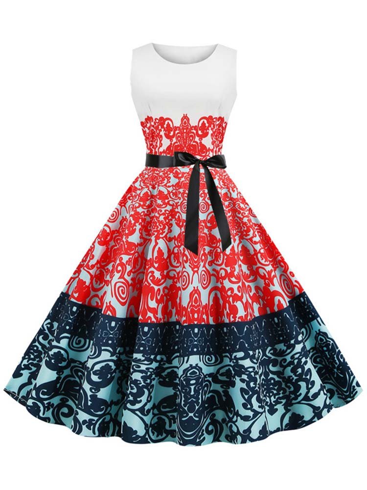 Vintage Punainen Mekko