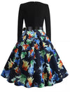 Vintage Pin Up Blue Flower -Mekko