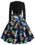 Vintage Pin Up Blue Flower -Mekko