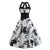 Vintage Pin-Up Mekko Mustia Kukkia
