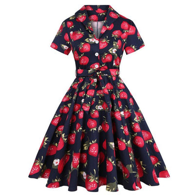 Vintage Strawberry Pin Up -Mekko