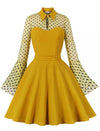 Vintage Pin Up -Mekko Plus-Koon Keltainen
