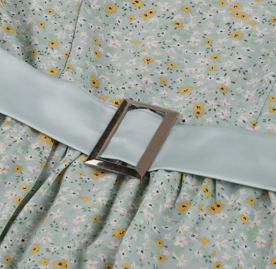 Vintage Pin Up Kukkakuvioinen Mekko