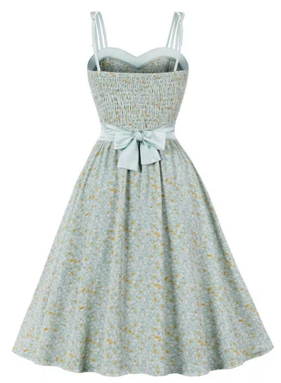 Vintage Pin Up Kukkakuvioinen Mekko