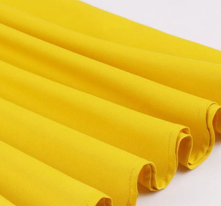 Vintage Pin Up Keltainen Mekko