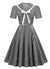 Vintage Pin Up -Ruudullinen Mekko, Musta