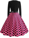 Vintage Pin Up -Mekko, Vaaleanpunaisia Pisteitä