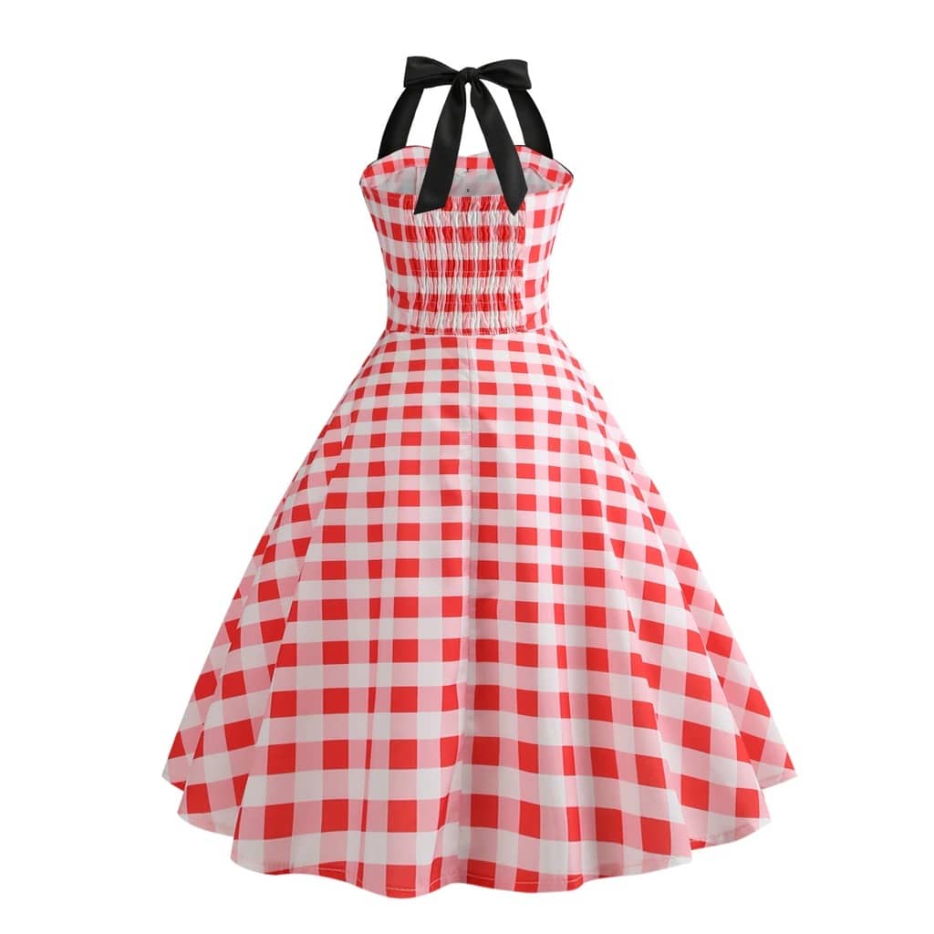 Vintage Mekko - Punainen Gingham Pin-Up