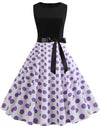 Vintage Pin Up -Mekko, Violetti Pilkku