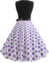 Vintage Pin Up -Mekko, Violetti Pilkku