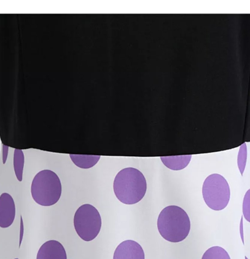 Vintage Pin Up -Mekko, Violetti Pilkku