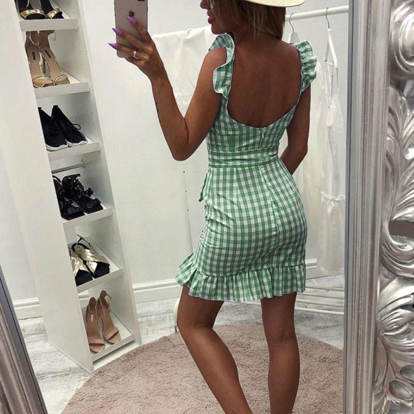 Vintage Vihreä Rantamekko