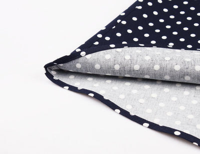 Vintage Laivastonsininen Pilkkumekko