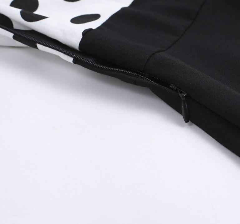 Vintage Musta Pilkkumekko