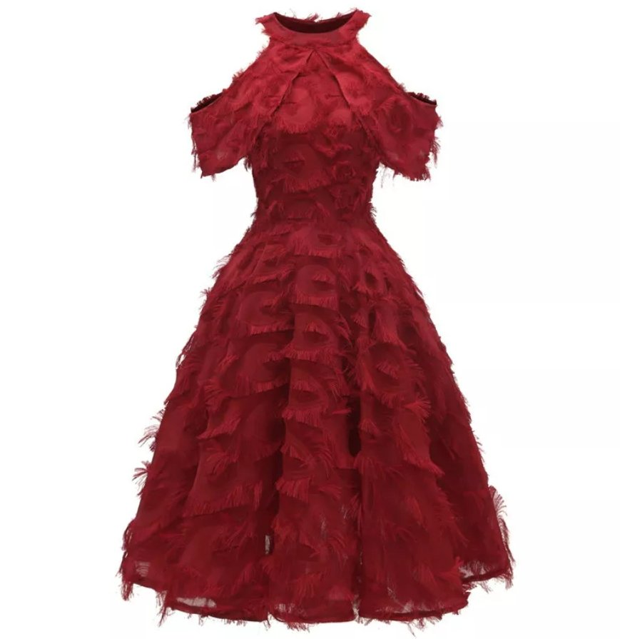 Vintage Punainen Häämekko