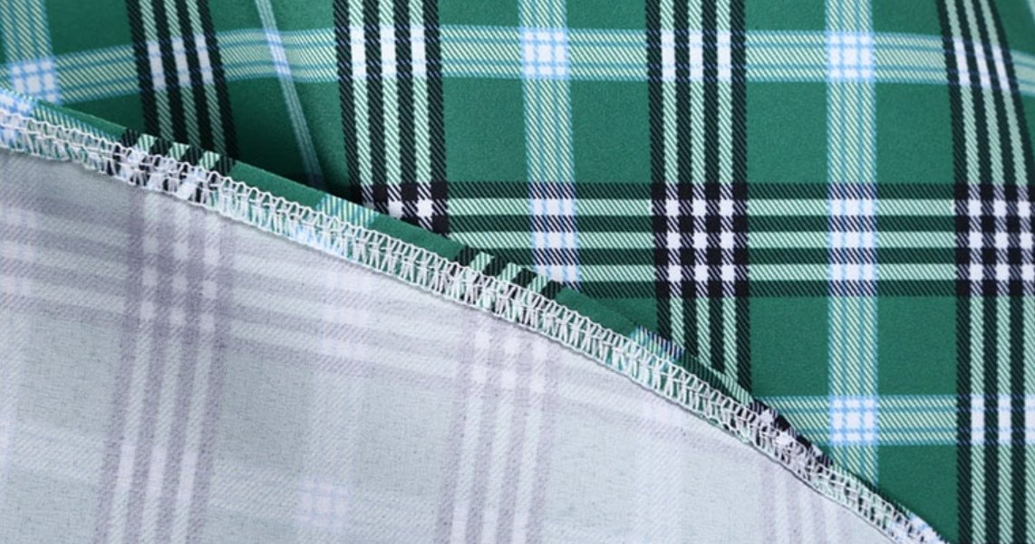 Vintage Vihreä Ja Musta Raidallinen Mekko