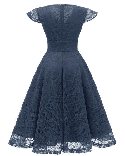 Vintage Laivastonsininen Vastaanottomekko