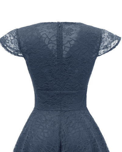 Vintage Laivastonsininen Vastaanottomekko