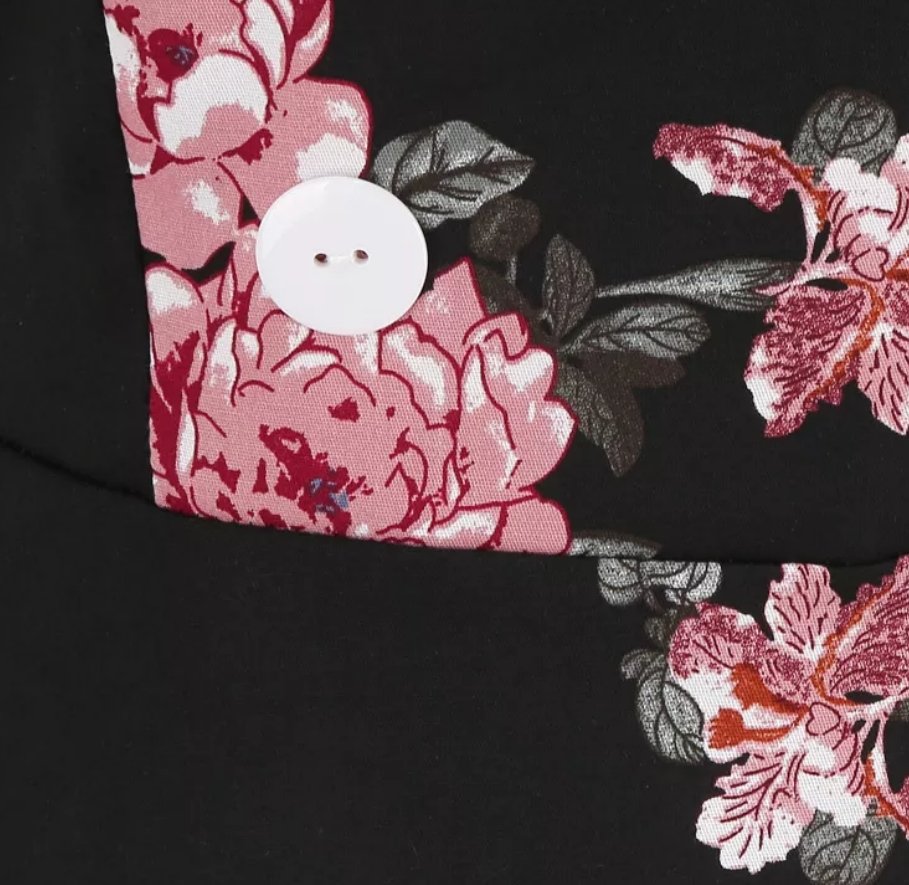 Vintage Rockabilly-Mekko 50-Luvun Kukkia