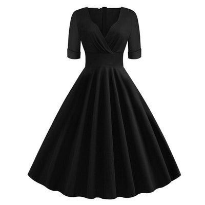 Vintage Rockabilly-Mekko 50-Luvun Musta