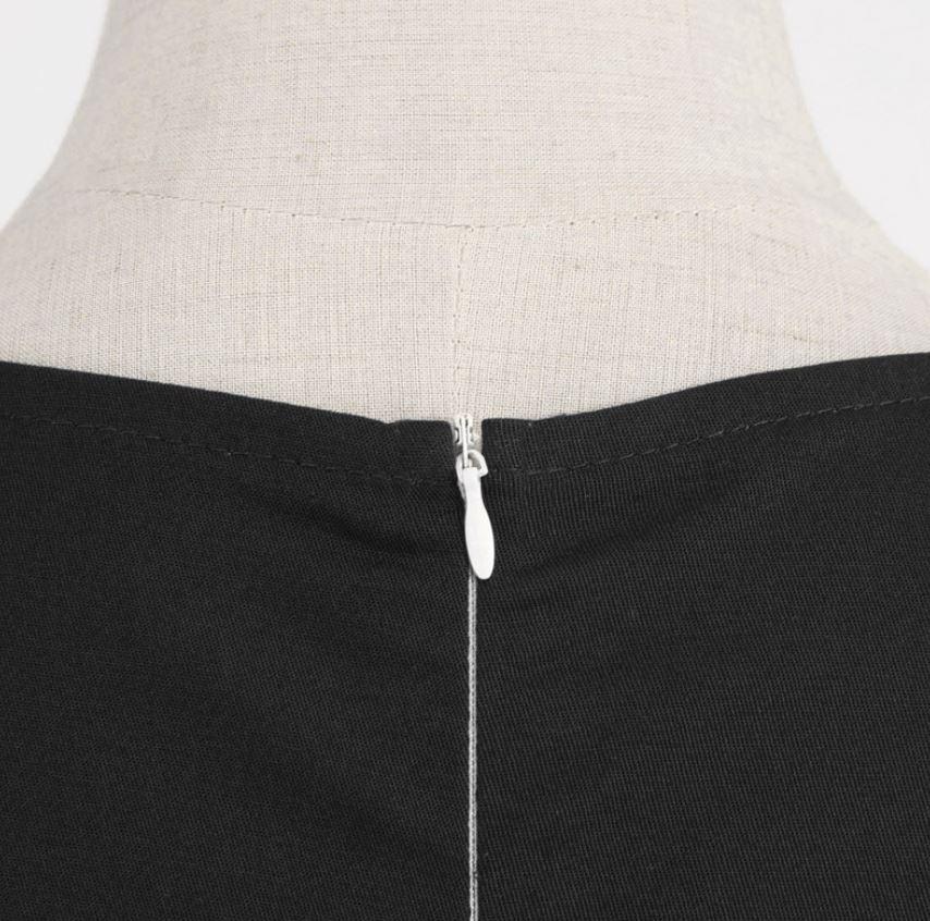 Vintage Rockabilly-Mekko 50-Luvun Musta