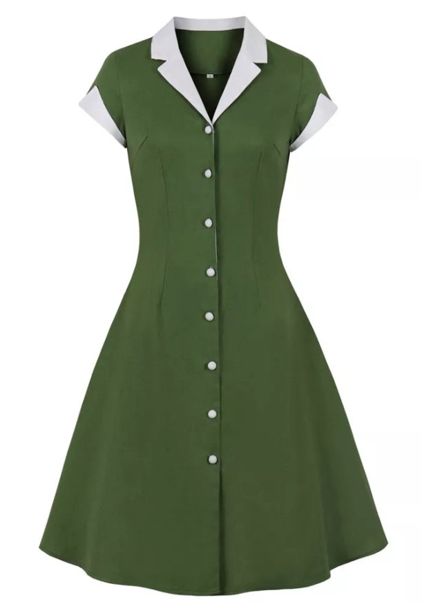Vintage Rockabilly-Mekko 50-Luvun Vihreä