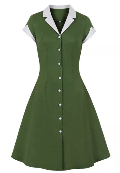 Vintage Rockabilly-Mekko 50-Luvun Vihreä