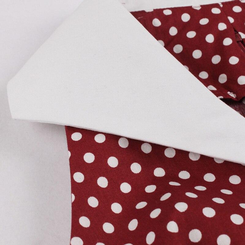 Vintage Rockabilly-Puuvillamekko, Viininpunainen