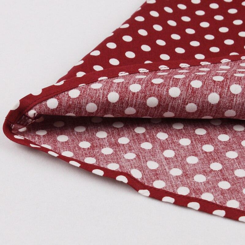 Vintage Rockabilly-Puuvillamekko, Viininpunainen