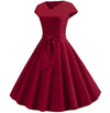 Burgundin Romanttinen Vintage-Mekko