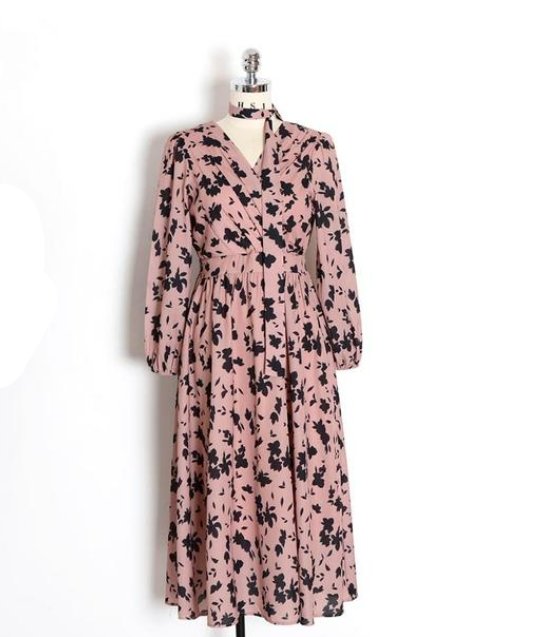 Vintage Vaaleanpunainen Mekko 1940-Luvulta