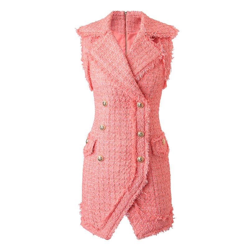 Vintage Puuterivaaleanpunainen Mekko