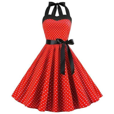 Vintage Punainen Mekko