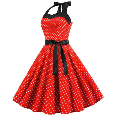 Vintage Punainen Mekko