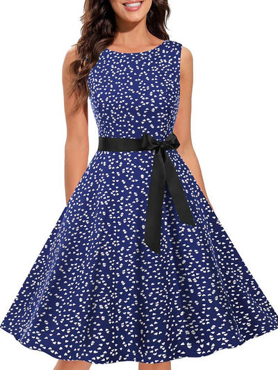 Vintage Blue Hearts -Mekko