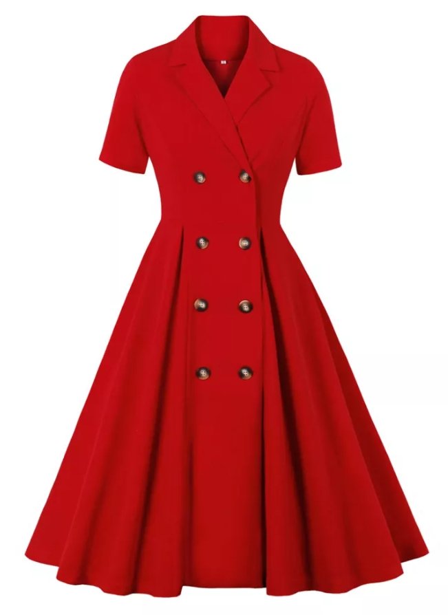 Vintage Punainen Liberty Mekko