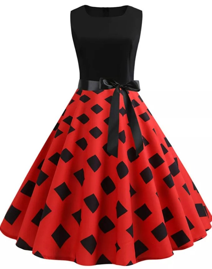 Moderni Punainen Vintage Mekko