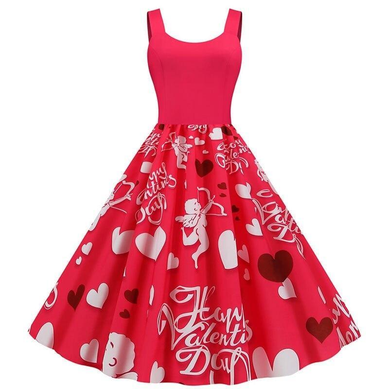 Vintage Ystävänpäivän Cupid-Mekko