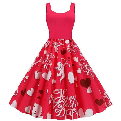 Vintage Ystävänpäivän Cupid-Mekko