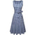 Sininen Hihaton Vintage Mekko